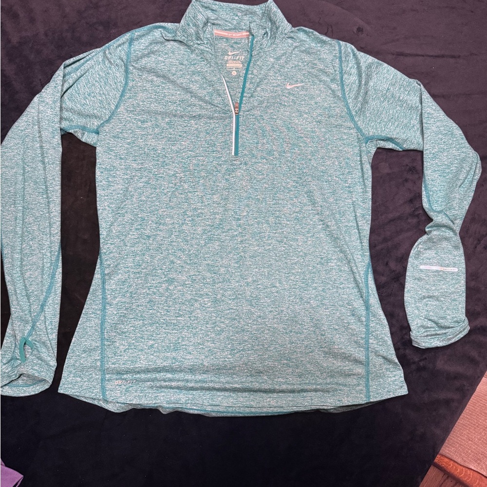Nike Women’s Teal Heather Quarter-Zip Pullover